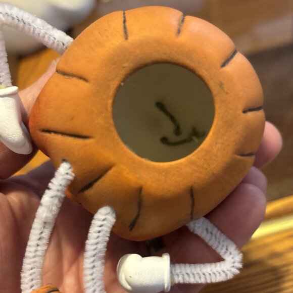 Halloween Ceramic Mold Pumpkin jack-o’-lantern sleepy face Dona’s 5” - Picture 5 of 7